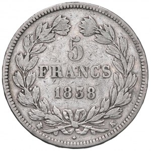 Foreign coins - FRANCIA Luigi Filippo (1830-1848) 5 Franchi 1...