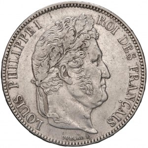 Foreign coins - FRANCIA Luigi Filippo (1830-1848) 5 Franchi 1...