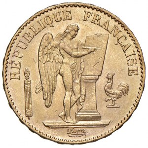 Foreign coins - FRANCIA 20 Franchi 1877 A - KM 825 AU (g 6,46...