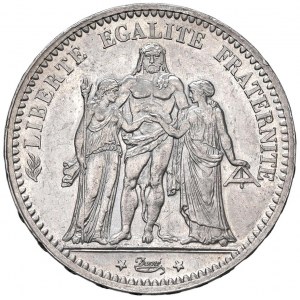 Foreign coins - FRANCIA 5 Franchi 1873 A - KM 820.1 AG (g 25,...
