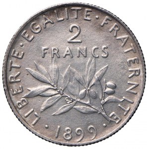 Foreign coins - FRANCIA 2 Franchi 1899 - KM 845.1 AG (g 9,99)...