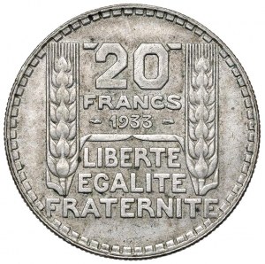 Foreign coins - FRANCE 20 Francs 1933 - KM 879 AG (g 19.90)...