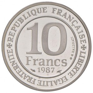 Foreign coins - FRANCIA 10 Franchi 1987 - KM 961a AG In astuc...
