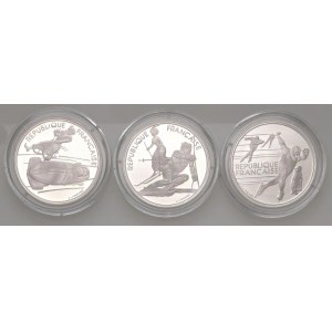 Foreign coins - FRANCIA Lotto di 3 confezioni olimpiadi Alber...