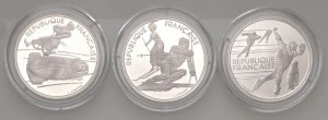 Foreign coins - FRANCE Lot of 3 packs Olympic Games Alber...