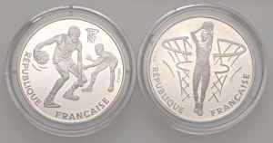 Foreign coins - FRANCE Lot of 2 packs: 100 francs 199...