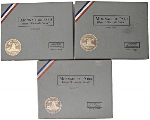 Foreign coins - FRANCE Lot of 3 packs: Division series...