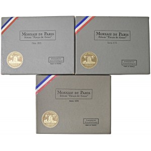 Foreign coins - FRANCIA Lotto di 3 confezioni: Serie division...