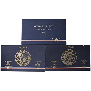 Foreign coins - FRANCIA Lotto di 3 confezioni: Serie division...