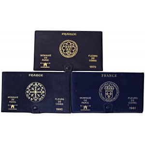 Foreign coins - FRANCIA Lotto di 3 confezioni: Serie division...
