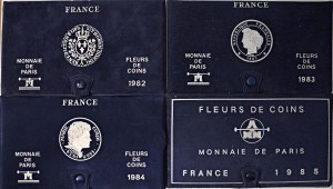 Foreign coins - FRANCE Lot of 4 packs: Division series...