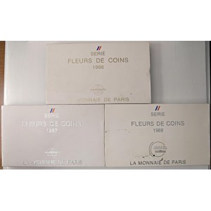 Foreign coins - FRANCIA Lotto di 3 confezioni: Serie division...