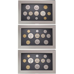 Foreign coins - FRANCIA Lotto di 3 confezioni: Serie division...