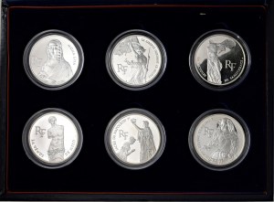 Foreign coins - FRANCE Lot of 2 packs: Composite box...