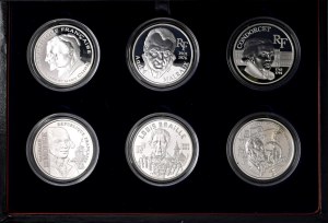 Foreign coins - FRANCE Lot of 2 packs: Composite box...