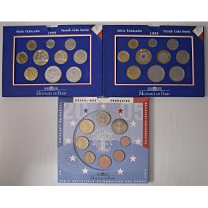 Foreign coins - FRANCIA Lotto di 5 confezioni: Serie division...