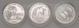 Foreign coins - FRANCE Lot of 3 packs: 100 francs 19...