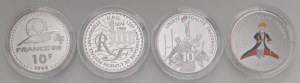 Foreign coins - FRANCE Lot of 4 packs: 10 francs 199...