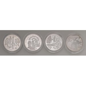 Foreign coins - FRANCIA Lotto di 4 confezioni: 10 franchi 200...