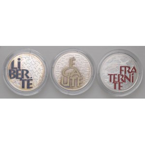 Foreign coins - FRANCIA Lotto di 3 confezioni: 6,55957 franch...