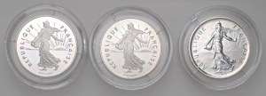 Foreign coins - FRANCE Lot of 3 packs: 5 francs 2001...