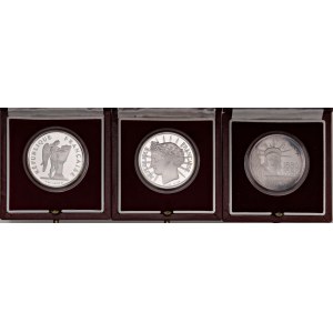 Foreign coins - FRANCIA Lotto di 3 confezioni: 100 franchi 19...