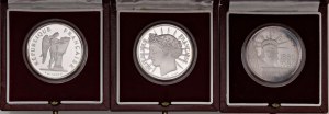 Foreign coins - FRANCE Lot of 3 packs: 100 francs 19...