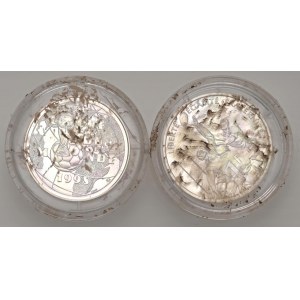 Foreign coins - FRANCIA Lotto di 2 monete: 1 franco 1998 Cou...