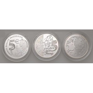 Foreign coins - FRANCIA Lotto di 3 confezioni: 5 euro 2002 M...