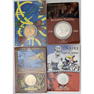 Foreign coins - FRANCIA Lotto di 6 confezioni: 1/4 euro 2006 ...