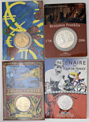 Foreign coins - FRANCE Lot of 6 packs: 1/4 euro 2006 ...