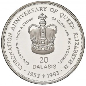 Foreign coins - GAMBIA 20 Dalasis 1993 - KM 32 AG (g 31,47)...