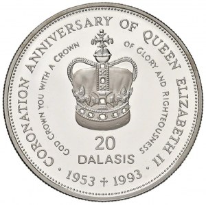 Foreign coins - GAMBIA 20 Dalasis 1993 - KM 32 AG (g 31.47)...