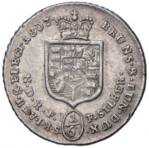 Foreign coins - GERMANY George III (1760-1820) 1/6 Thaler 18...