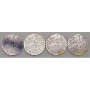 Foreign coins - GERMANIA 10 Marchi 1972 D, F, G e J - KM 132 ...