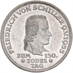 Foreign coins - GERMANY 5 Marks 1955 F Friedrich von Schill...