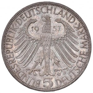 Foreign coins - GERMANIA 5 Marchi 1957 J Joseph von Eichendor...