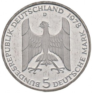 Foreign coins - GERMANY 5 Marks 1978 - KM 147 AG...