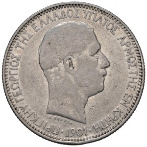 Foreign coins - GRECIA Creta - Giorgio (1901-1913) 5 Dracma 1...