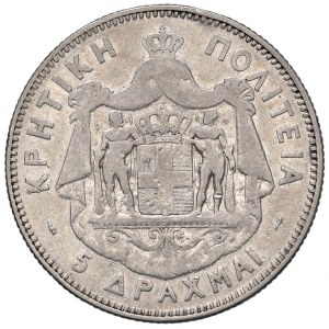 Foreign coins - GRECIA Creta - Giorgio (1901-1913) 5 Dracma 1...