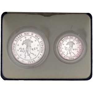 Foreign coins - GRECIA 25 e 10 Ecu 1994 - AG (g 28,00 + 10,00...