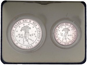 Foreign coins - GREECE 25 and 10 Ecu 1994 - AG (g 28.00 + 10.00...
