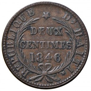 Foreign coins - Haiti - 2 Centimes 1846 AN 43 - KM# 26 CU (g ...