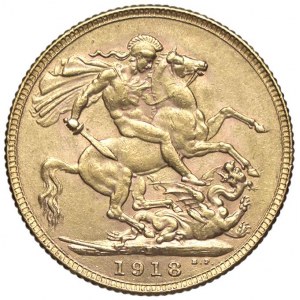 Foreign coins - INDIA Giorgio V (1910-1936) Sterlina 1918 I B...