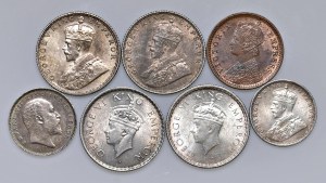 Foreign coins - INDIA - Lot of 7 coins : 1/12 Anna 1888 C;...