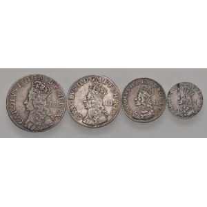 Foreign coins - INGHILTERRA Carlo II (1662-1685) Lotto di 4 m...