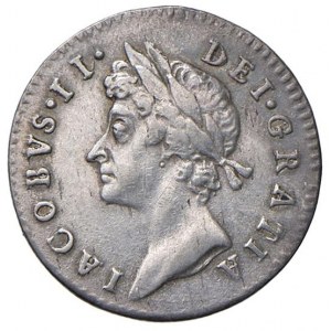 Foreign coins - INGHILTERRA James II (1685-1688) 3 Pence 1687...