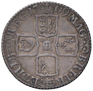 Monnaies étrangères - ANGLETERRE Anne (1702-1714) Shilling 1709 - ...