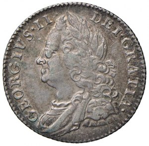 Foreign coins - ENGLAND George II (1727-1760) 6 Pence 17...
