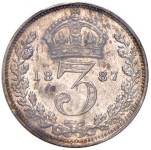 Foreign coins - ENGLAND Victoria (1837-1901) 3 Pence 1887...